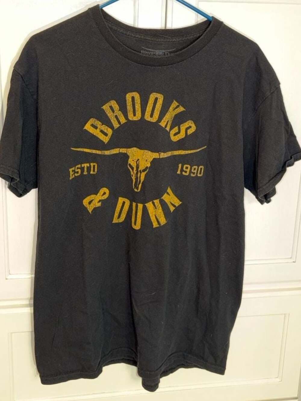 Brooks & Dunn Est. 1990 Longhorn Skull Graphic T-Shirt Size L